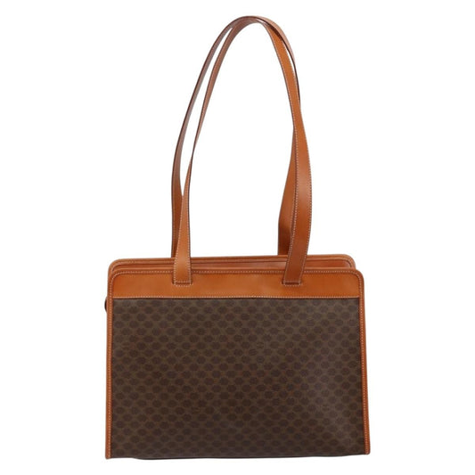 Celine Vintage Macadam Tote bag Canvas and Leather, BROWN, CANVAS, Tote bag