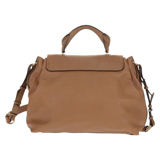 Chloe Elsie Convertible Satchel Leather, BEIGE, LEATHER, Handbag
