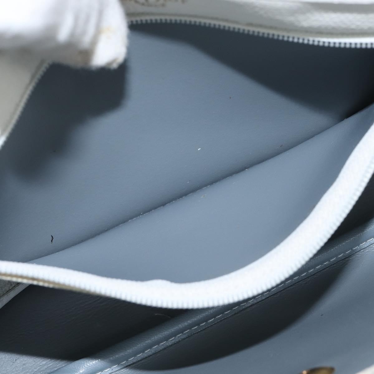 Christian Dior Vintage Honeycomb Flap Crossbody Bag Canvas and Leather, WHITE, CANVAS, Shoulder bag