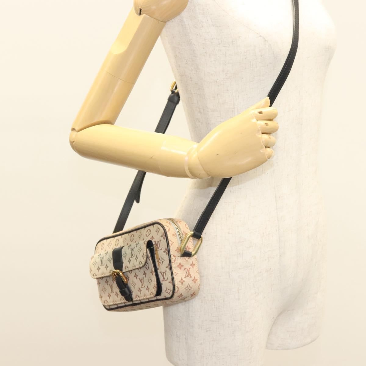 Louis Vuitton Juliette Crossbody Bag Mini Lin, BLUE, CANVAS, Shoulder bag