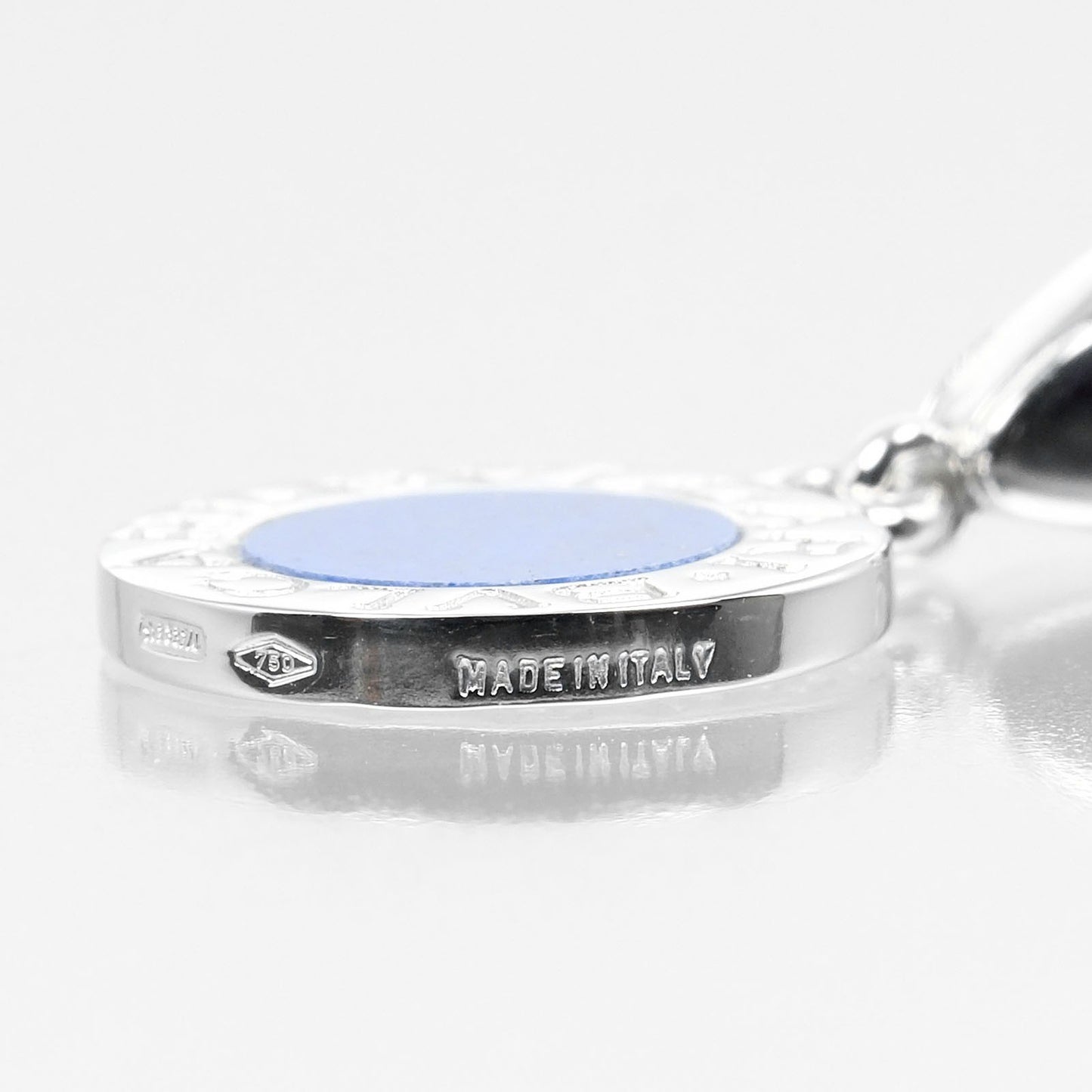 Bvlgari Bvlgari Bvlgari Pendant Charm 18K white gold, SILVER, WHITE_GOLD, Necklace