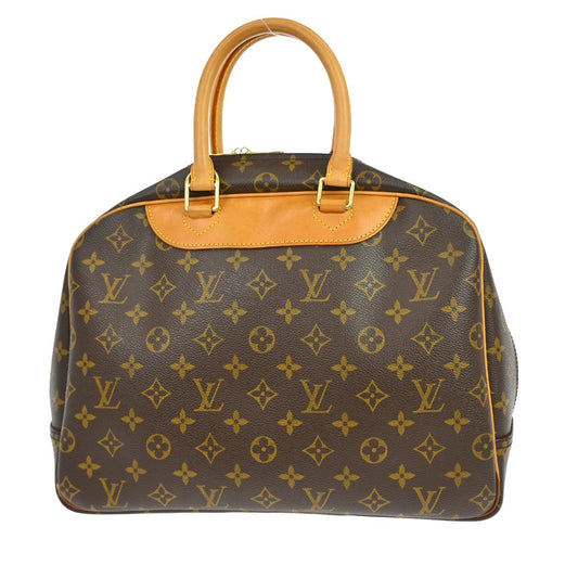 Louis Vuitton Deauville Handbag Monogram Canvas, Brown, Canvas, Handbag