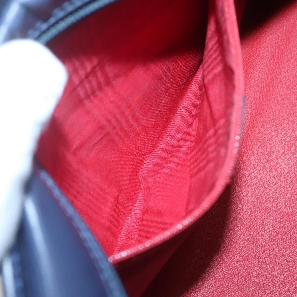 Celine Circle Logo Handbag Leather, BLUE, LEATHER, Handbag