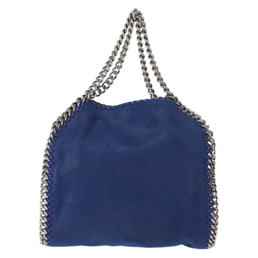 Stella McCartney Falabella Fold Over Crossbody Bag Shaggy Deer, BLUE, POLYESTER, Shoulder bag