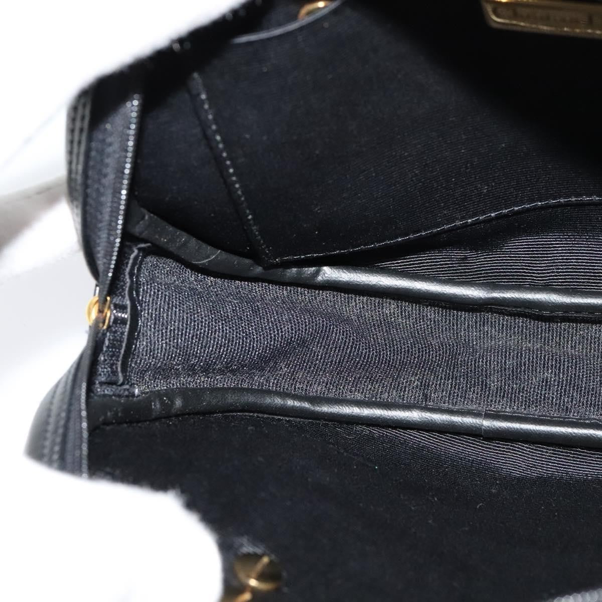 Christian Dior Vintage Shoulder Bag Leather, BLACK, LEATHER, Shoulder bag