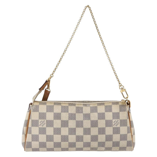 Louis Vuitton Eva Handbag Damier, WHITE, CANVAS, Handbag