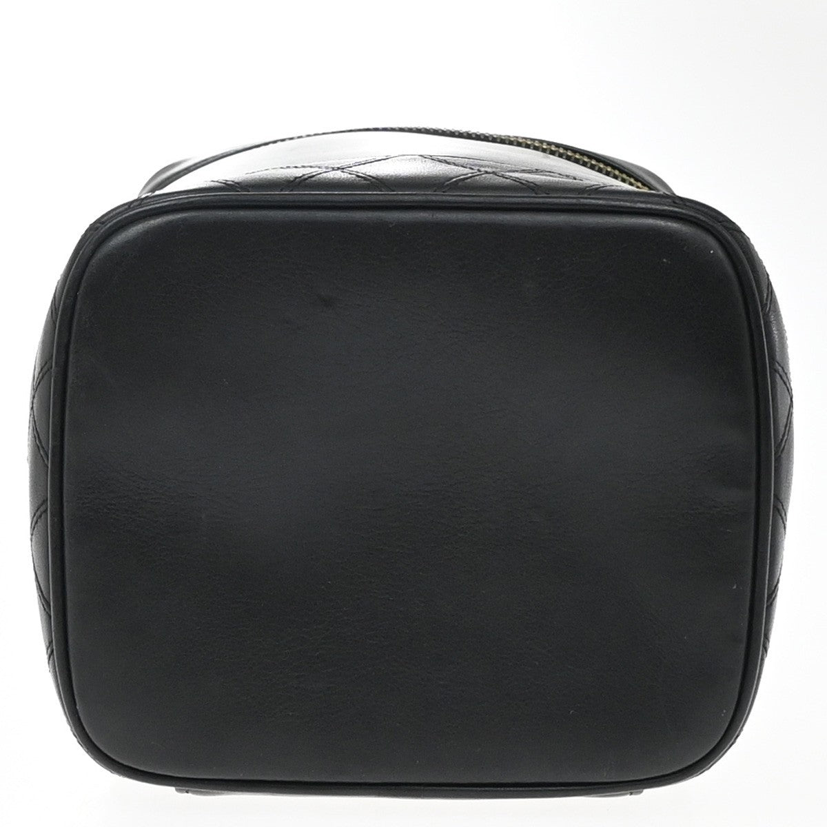 Chanel Vintage Cosmetic Case Quilted Lambskin, Black, Leather, Handbag