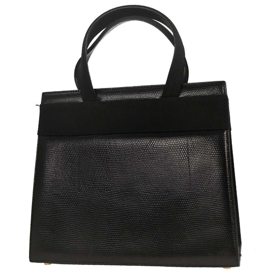 Salvatore Ferragamo Convertible Vara Bow Tote Leather, BLACK, LEATHER, Handbag