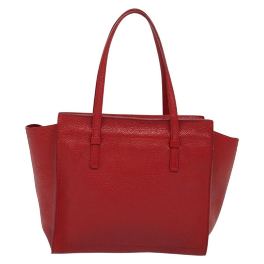Salvatore Ferragamo Amy Tote Pebbled Leather, RED, LEATHER, Tote bag
