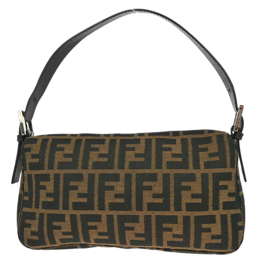 Fendi Baguette Bag Zucca Canvas, BROWN, CANVAS, Handbag