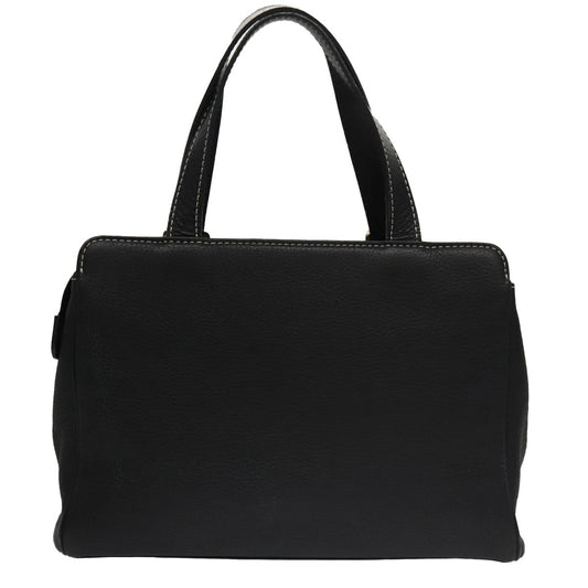 Burberry Vintage Handbag Leather, BLACK, LEATHER, Handbag