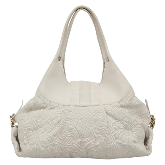 Bvlgari Chandra Hobo Leather, WHITE, LEATHER, Handbag