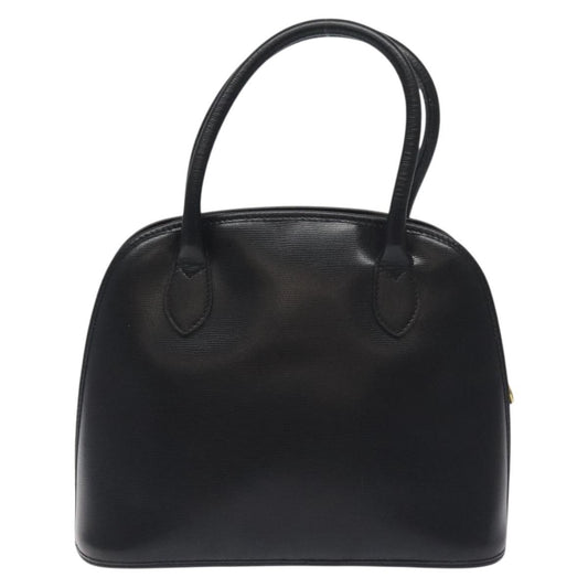 Celine Circle Logo Handbag Leather, BLACK, LEATHER, Handbag