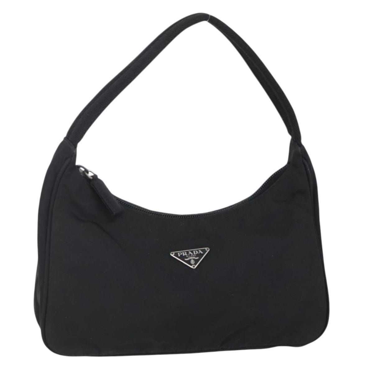 Prada Hobo Tessuto, BLACK, NYLON, Handbag