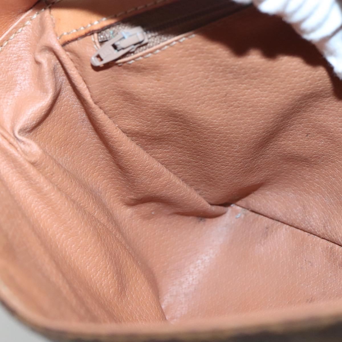 Celine Vintage Macadam Shoulder Bag Canvas and Leather, BROWN, CANVAS, Shoulder bag