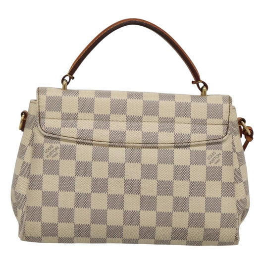 Louis Vuitton Croisette Handbag Damier, WHITE, CANVAS, Handbag
