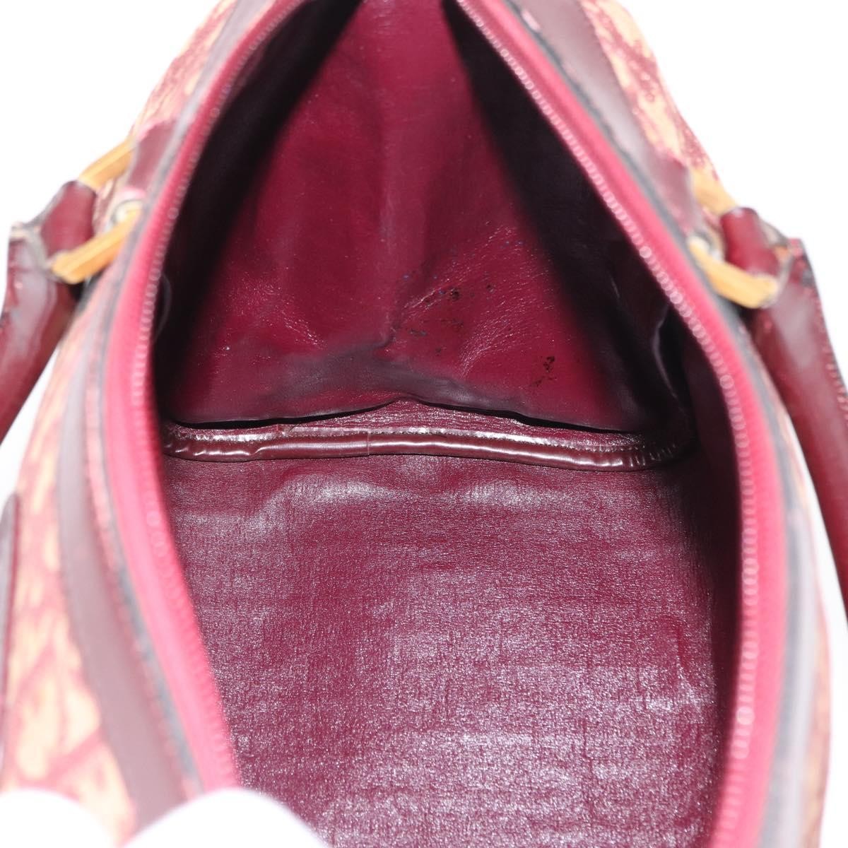 Christian Dior Vintage Trotter Handbag Canvas, RED, CANVAS, Handbag
