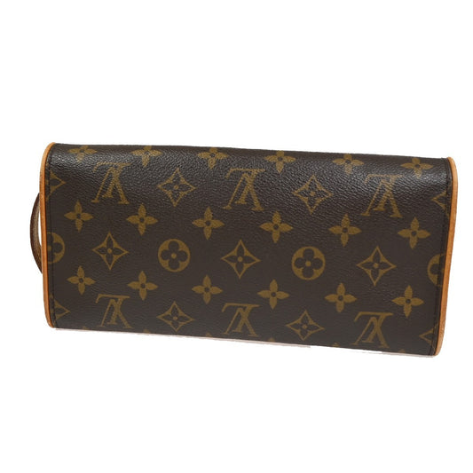 Louis Vuitton Twin Handbag Monogram Canvas, BROWN, CANVAS, Clutche & pouche