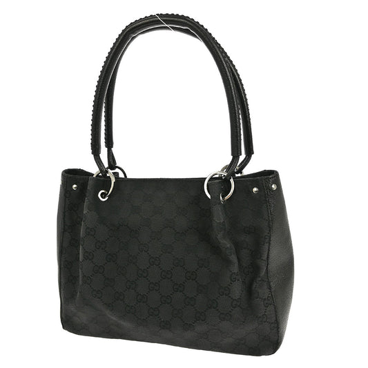 Gucci Vintage tote Leather, BLACK, CANVAS, Tote bag