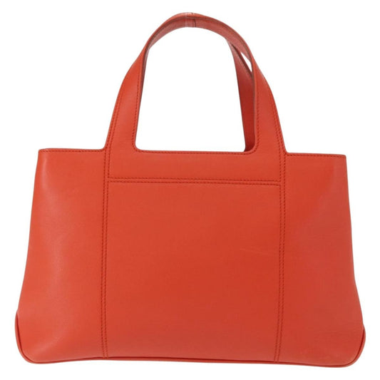 Salvatore Ferragamo Gancini handbag Leather, ORANGE, LEATHER, Handbag