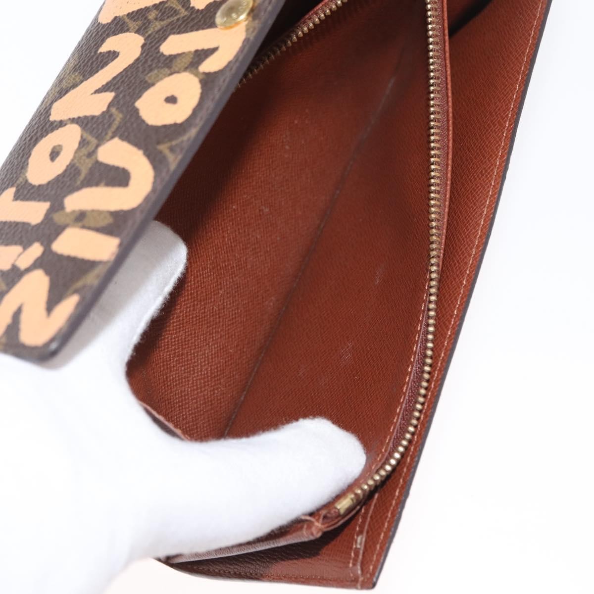 Louis Vuitton Vintage Sarah Wallet Monogram Canvas, ORANGE, CANVAS, Wallets