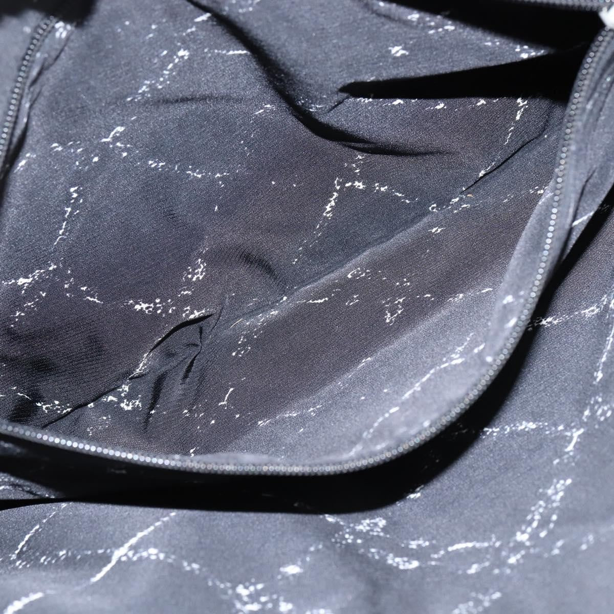 Chanel Travel Line Boston Bag Printed Nylon, BLACK, NYLON, Travel bag