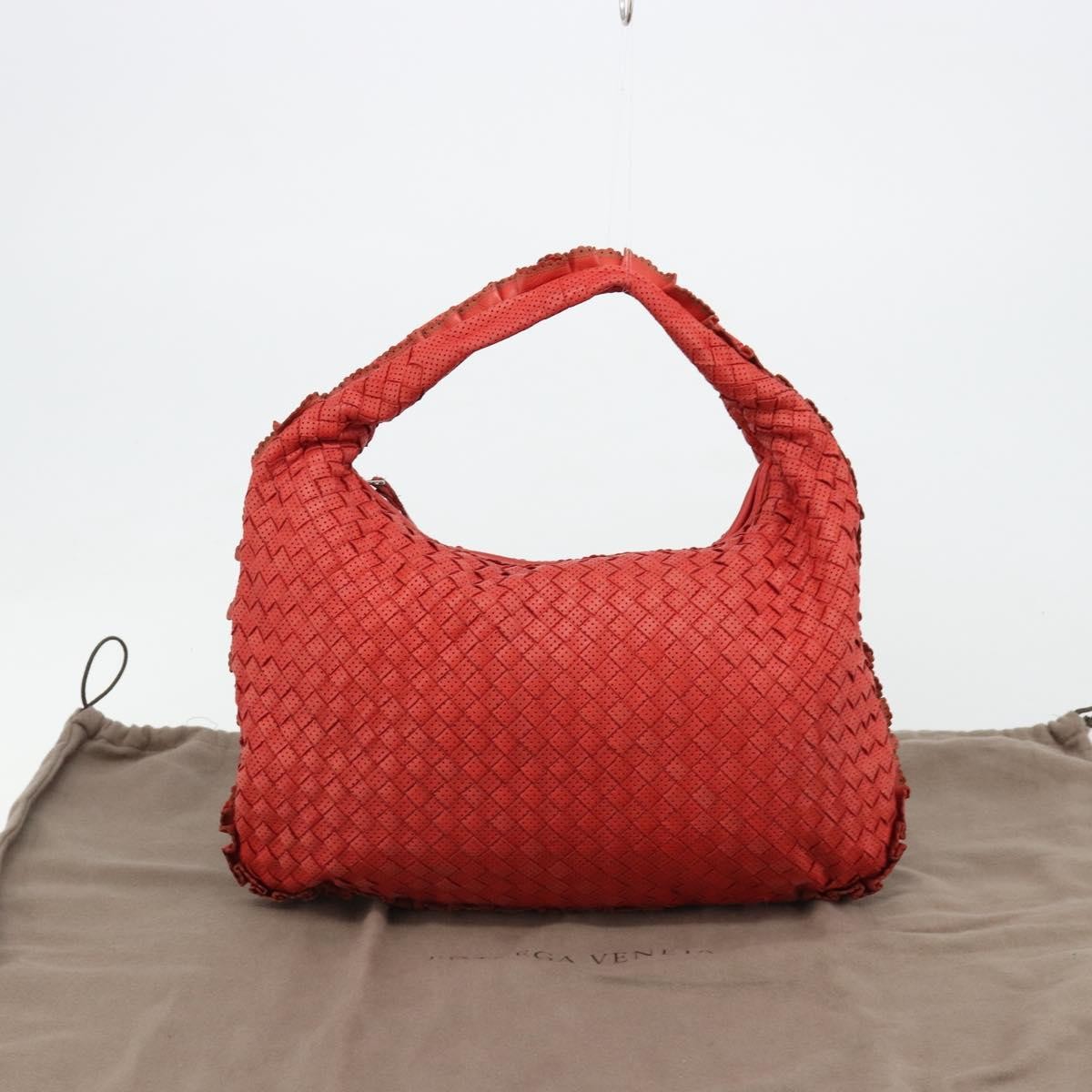 Bottega Veneta Intrecciato Shoulder bag Leather, Red, Leather, Shoulder Bag
