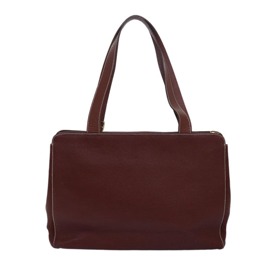 Burberry Handle Tote Leather, BROWN, LEATHER, Tote bag