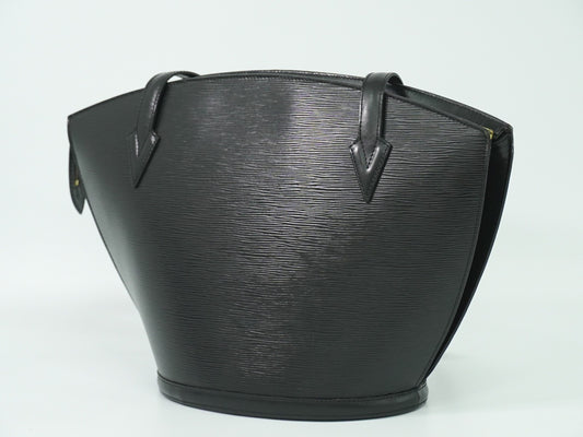 Louis Vuitton Saint Jacques Handbag Epi Leather, BLACK, LEATHER, Tote bag