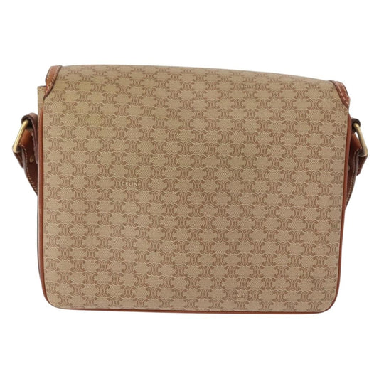 Celine Macadam Shoulder Bag PVC Leather, BEIGE, PVC, Shoulder bag
