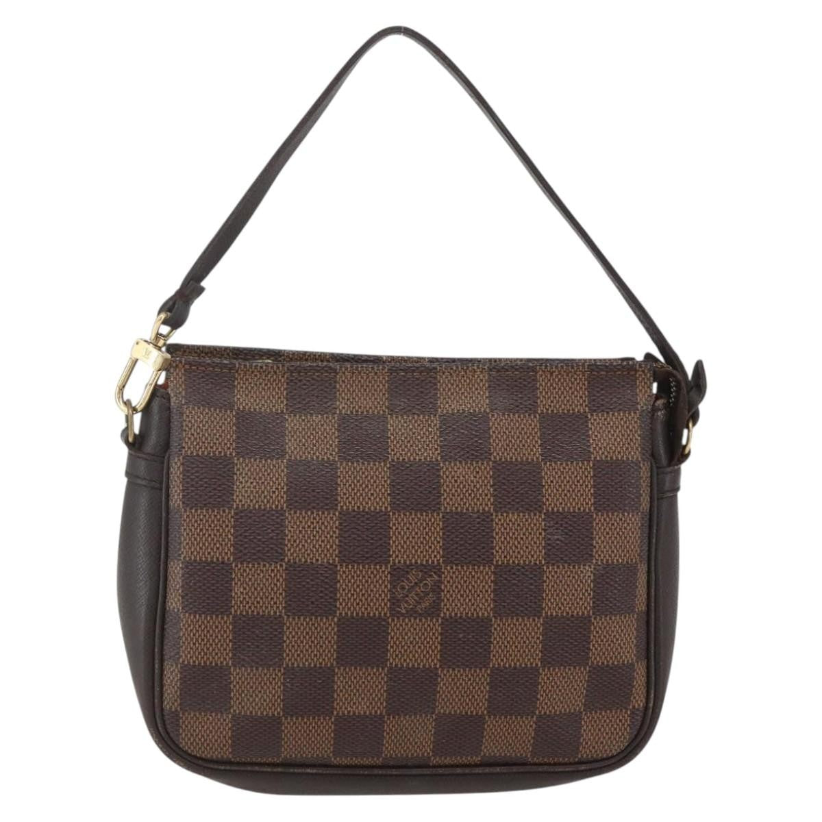 Louis Vuitton Trousse Make Up Bag Damier Canvas, BROWN, CANVAS, Clutche & pouche