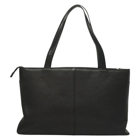 Burberry Tote Leather, BLACK, LEATHER, Tote bag