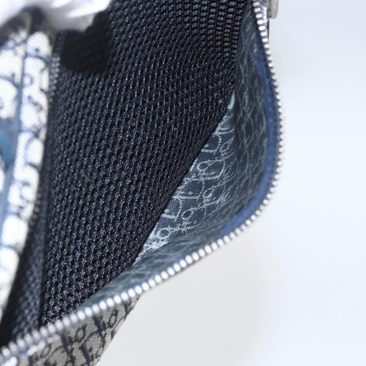 Christian Dior Vintage Trotter Handbag Canvas, NAVY, CANVAS, Handbag