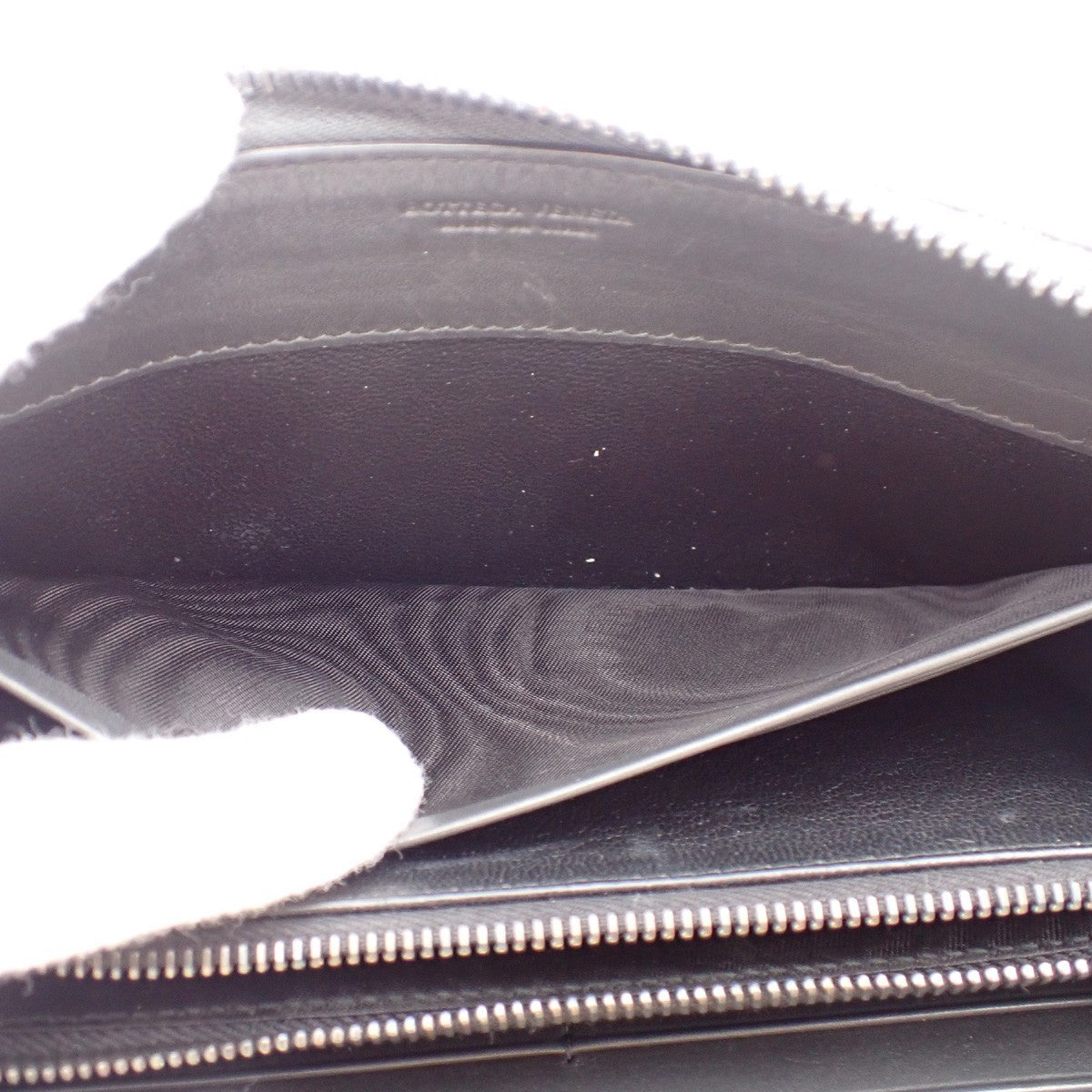 Bottega Veneta Intrecciato Long Zip Wallet Leather, Black, Leather, Wallet