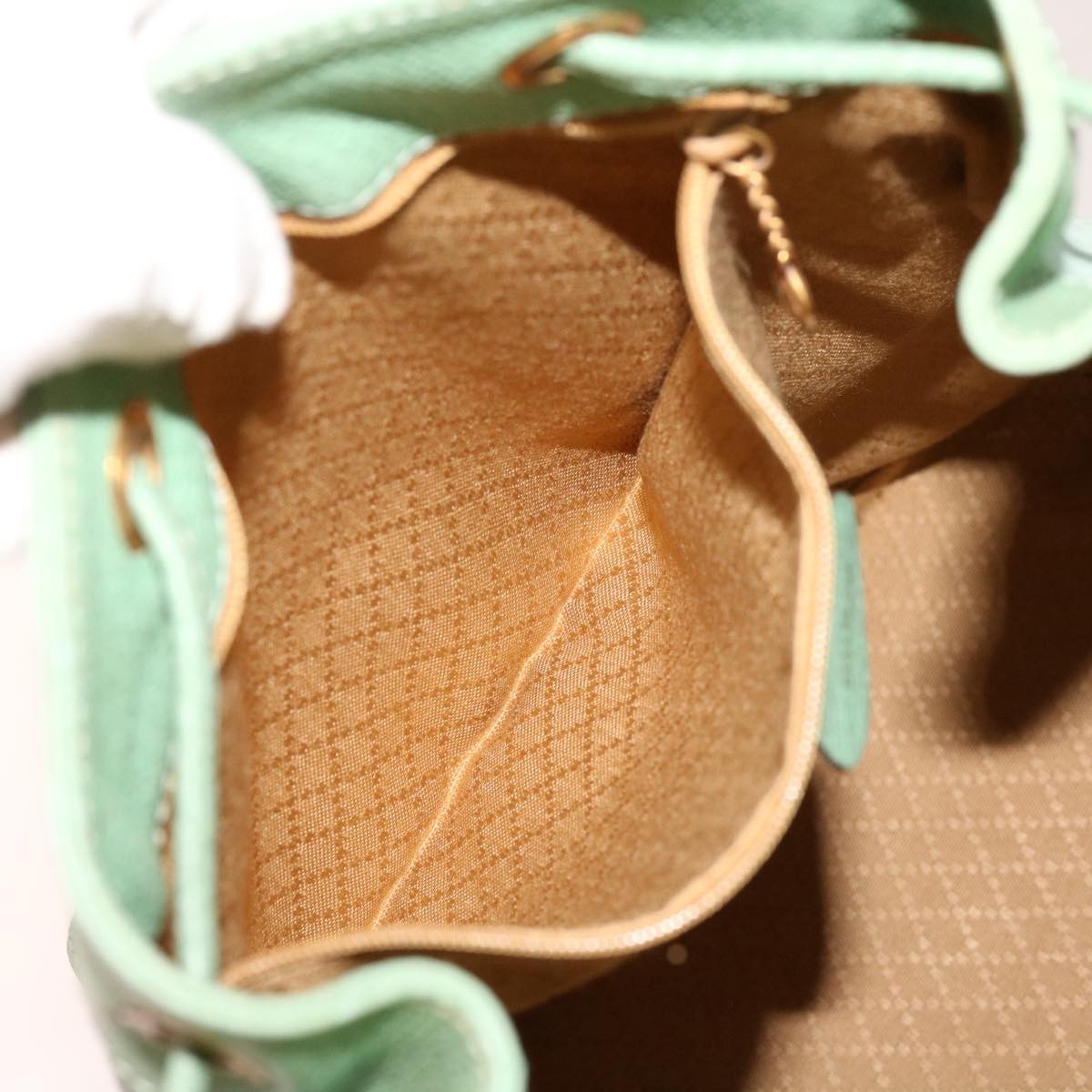 Gucci Vintage Bamboo Drawstring Backpack Suede and Leather, BLUE, SUEDE, Backpack