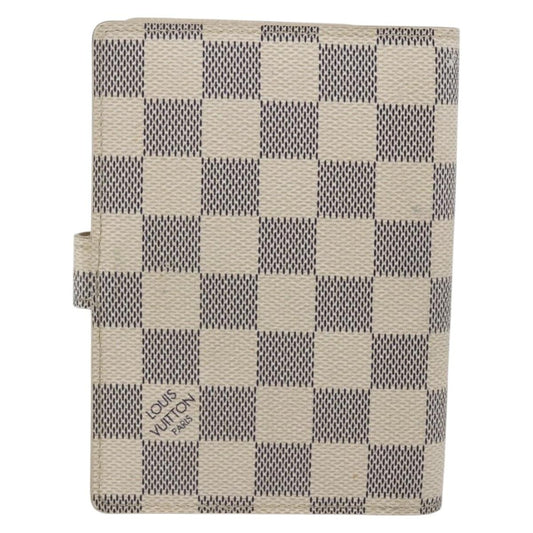 Louis Vuitton Agenda Cover Damier Azur, WHITE, CANVAS, Wallets