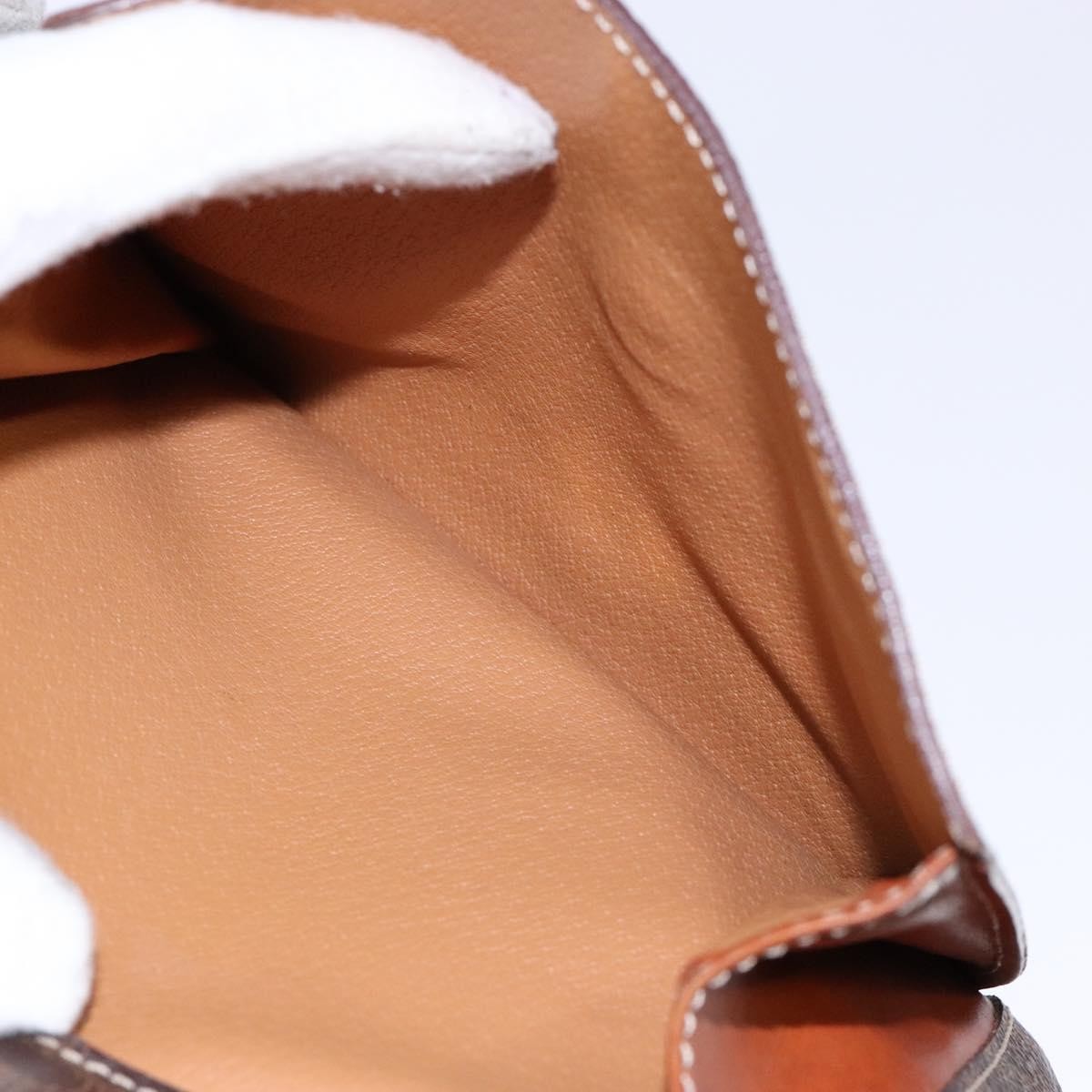 Celine Macadam Handbag Macadam with leather, BROWN, CANVAS, Handbag