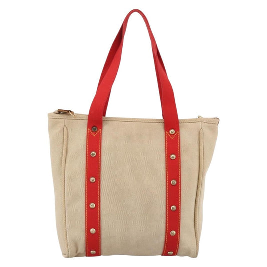 Louis Vuitton Antigua Tote Canvas, BEIGE, CANVAS, Tote bag