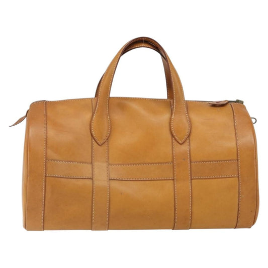 Hermes Vintage Convertible Boston Bag Leather, BROWN, LEATHER, Travel bag