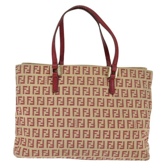 Fendi Vintage Shopping Tote Zucchino Canvas, RED, CANVAS, Handbag
