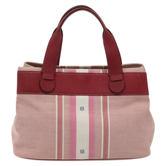 Loewe Anagram handbag Canvas, PINK, CANVAS, Handbag