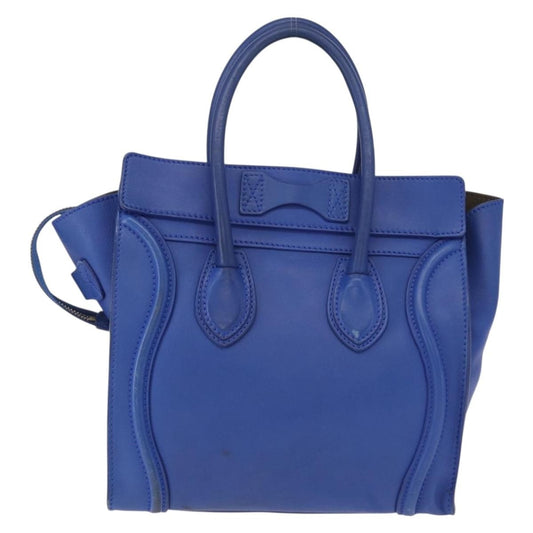Celine Luggage Bag Smooth Leather, BLUE, LEATHER, Handbag
