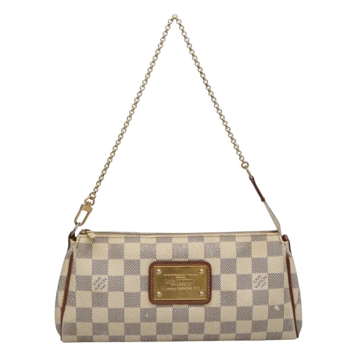 Louis Vuitton Eva Handbag Damier, BEIGE, CANVAS, Shoulder bag