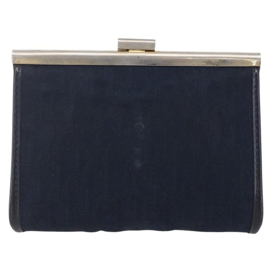 Christian Dior Vintage Trotter Pouch Canvas, NAVY, CANVAS, Clutche & pouche
