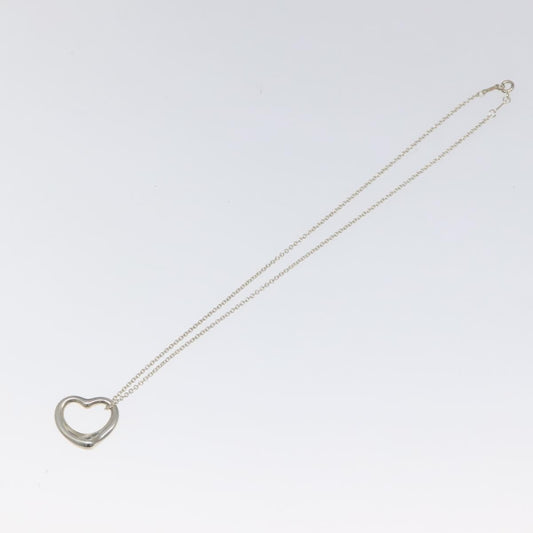 Tiffany & Co. Elsa Peretti Open Heart Pendant Necklace Sterling Silver, SILVER, SILVER, Necklace