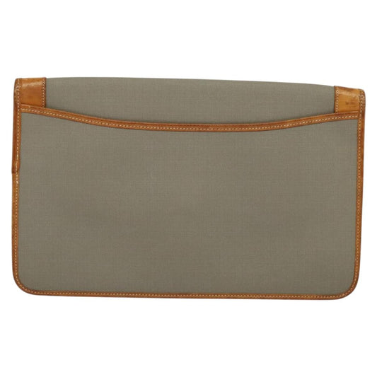 Christian Dior Flap Pouch Canvas, BROWN, CANVAS, Clutche & pouche
