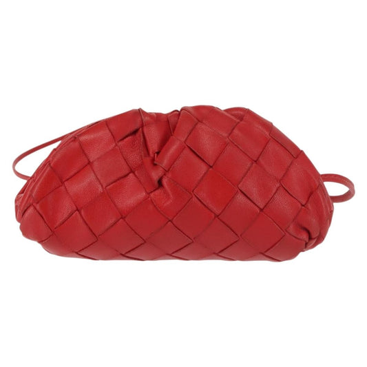 Bottega Veneta The Pouch Coin Purse Intrecciato Nappa, RED, LEATHER, Clutche & pouche
