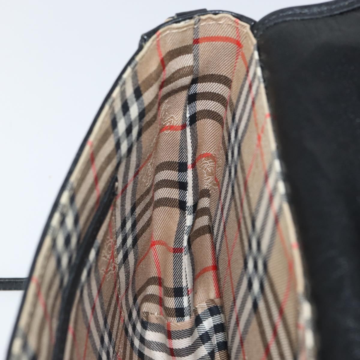 Burberry Vintage Shoulder Bag Leather, BLACK, LEATHER, Shoulder bag