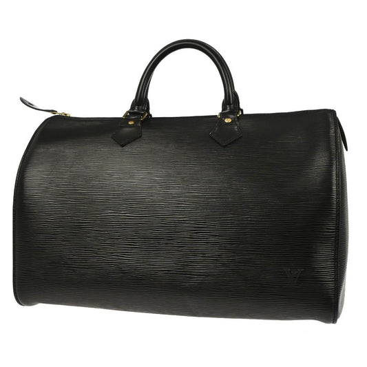 Louis Vuitton Speedy Handbag Epi Leather, BLACK, LEATHER, Handbag