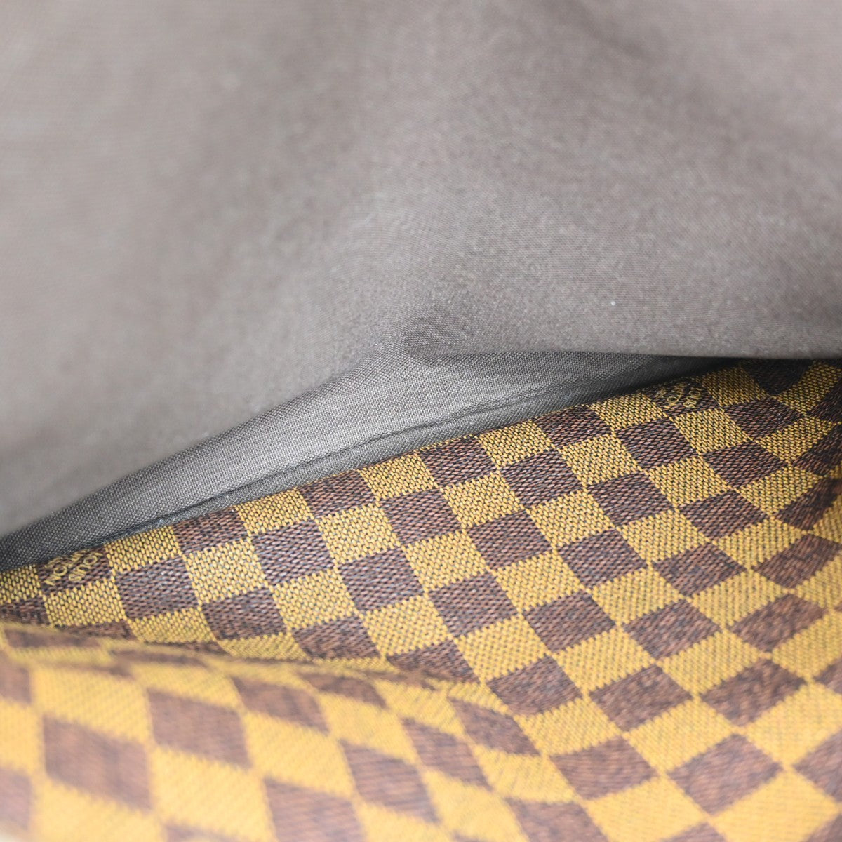 Louis Vuitton Naviglio Handbag Damier, Brown, Canvas, Shoulder Bag